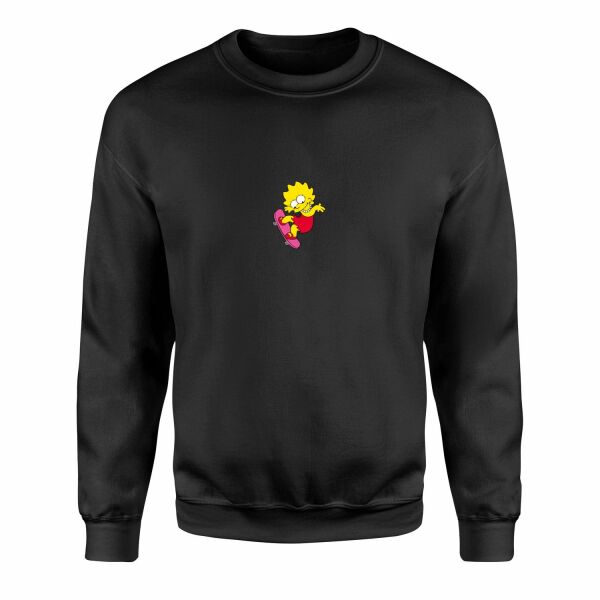 Lisa Simpson, Smart & Sassy | The Simpsons Sweatshirt S - Siyah