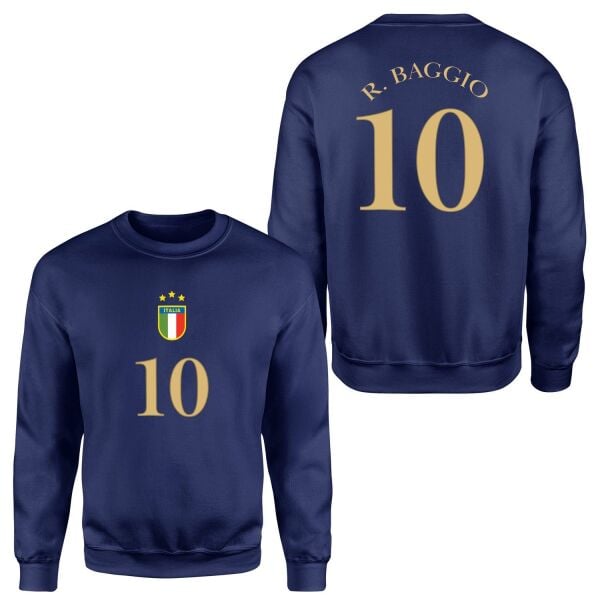 Roberto Baggio 10 Forma Sweatshirt L - İndigo Mavisi | OUTLET