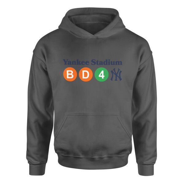 NYC 161 St- Yankee Stadium Subway Station  Hoodie L - Füme