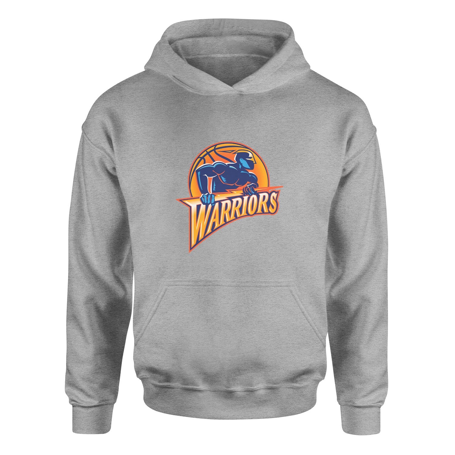 Warriors Retro Hoodie L - Gri