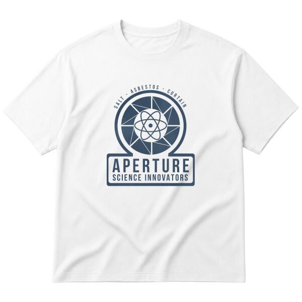 Aperture Labs | Science Innovators Oversize Tişört M - Beyaz