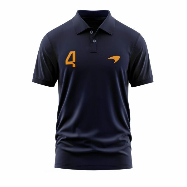 Lando Norris #4 McLaren Racing Polo Tişört L - İndigo Mavisi