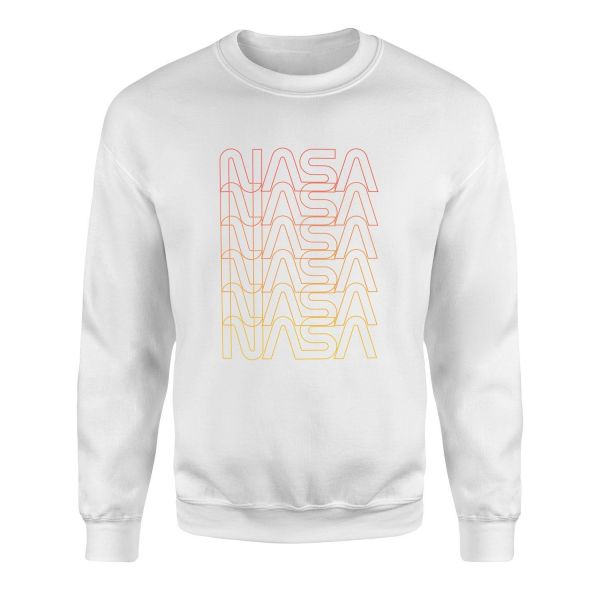 NASA Classic Worm Blend Sweatshirt S - Beyaz