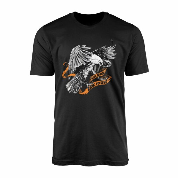 Live to Ride, Ride to Live Tişört S - Siyah