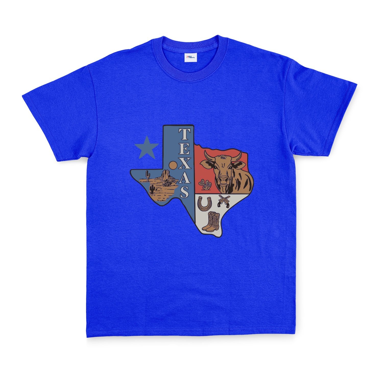 Texas USA Tişört M - Mavi