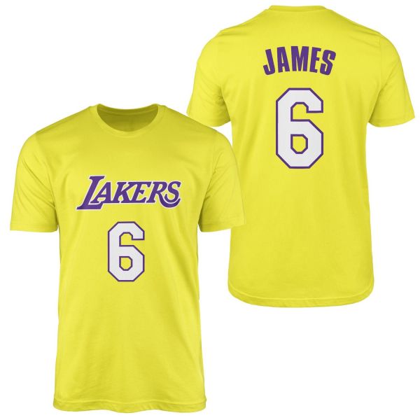 LeBron James 6 Lakers Forma Tişört S - Sarı