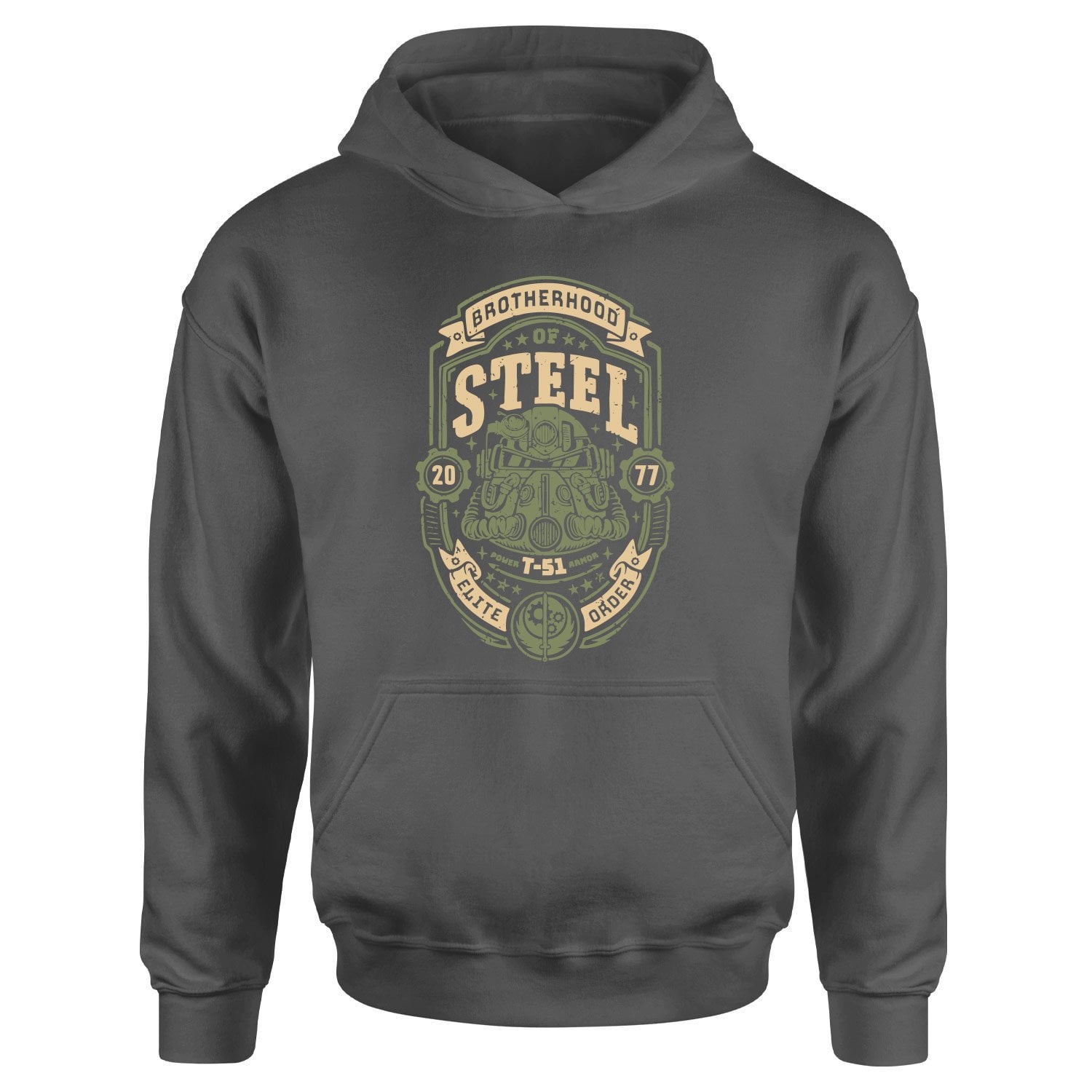 Brotherhood of Steel Grunge Hoodie L - Füme