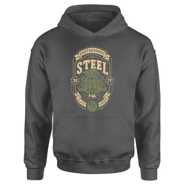 Brotherhood of Steel Grunge Hoodie L - Füme