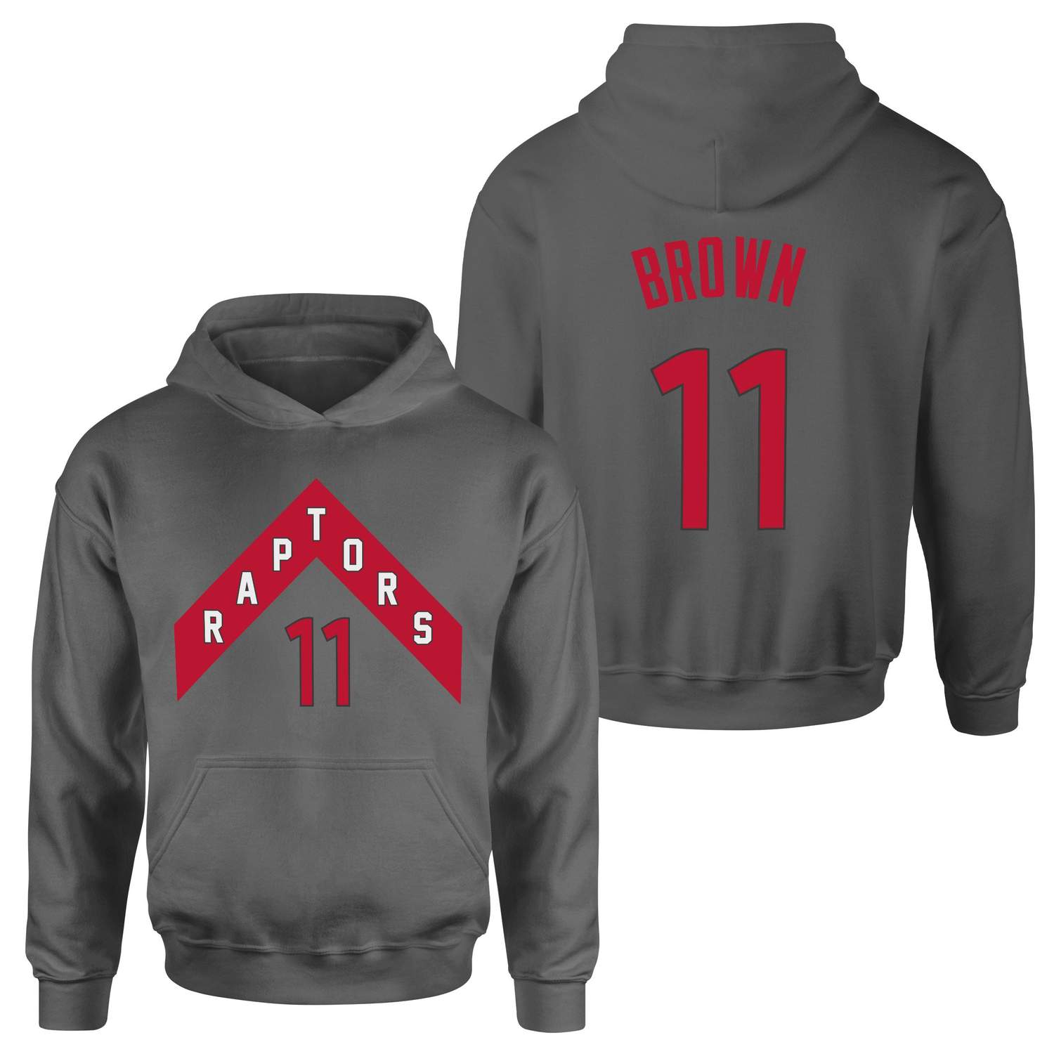 Bruce Brown 11 Raptors Jersey Hoodie XXL - Füme