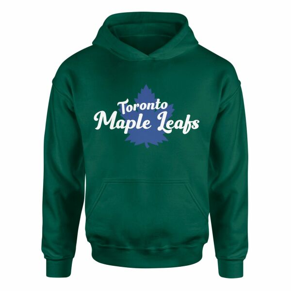 Toronto Maple Leafs Script Hoodie S - Nefti Yeşili