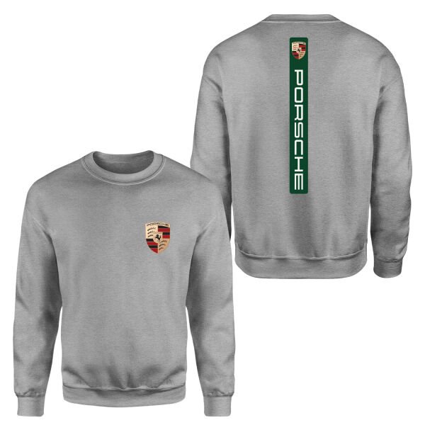 Porsche V Graphic Irish Green Sweatshirt L - Gri