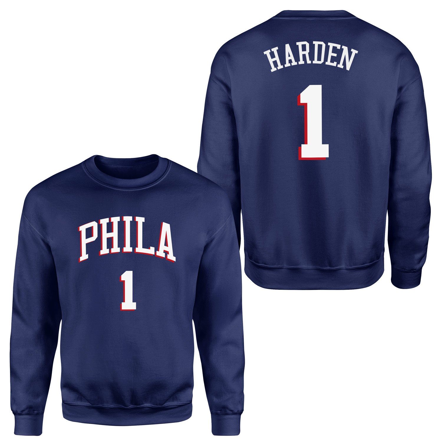 James Harden Philadelphia Forma Sweatshirt L - İndigo Mavisi