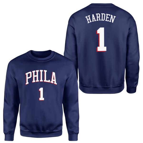 James Harden Philadelphia Forma Sweatshirt L - İndigo Mavisi