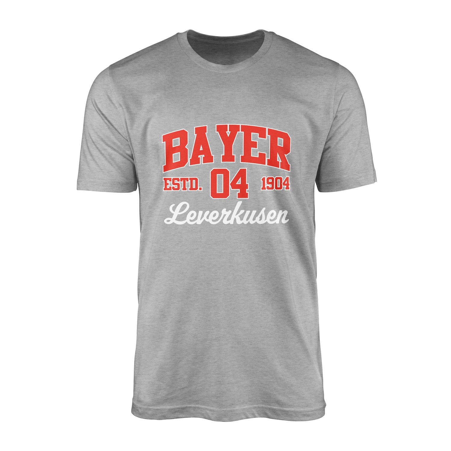 Bayer 04 Leverkusen 04 ESTD. 1904 Tişört L - Gri