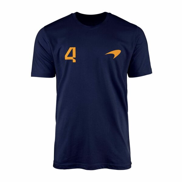 Lando Norris #4 McLaren Racing Tişört S - İndigo Mavisi