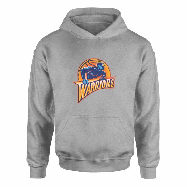 Warriors Retro Hoodie M - Gri