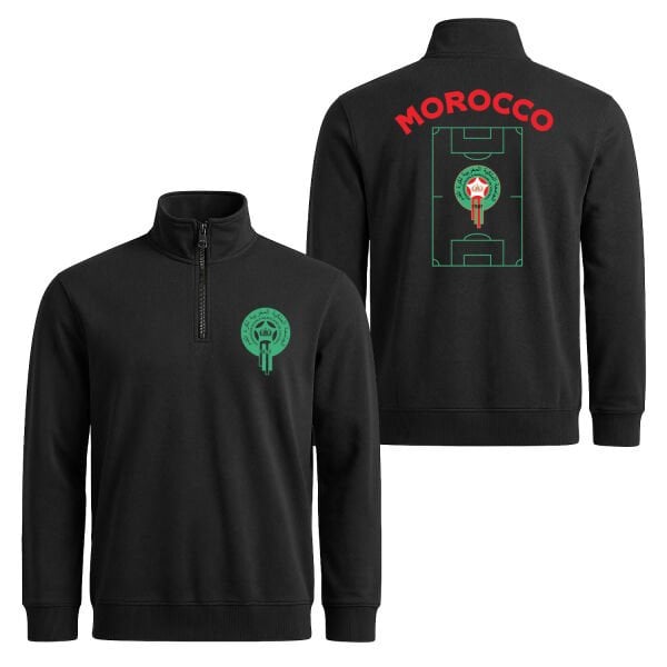 Fas Dünya Kupası 2026 Yarım Fermuarlı Sweatshirt