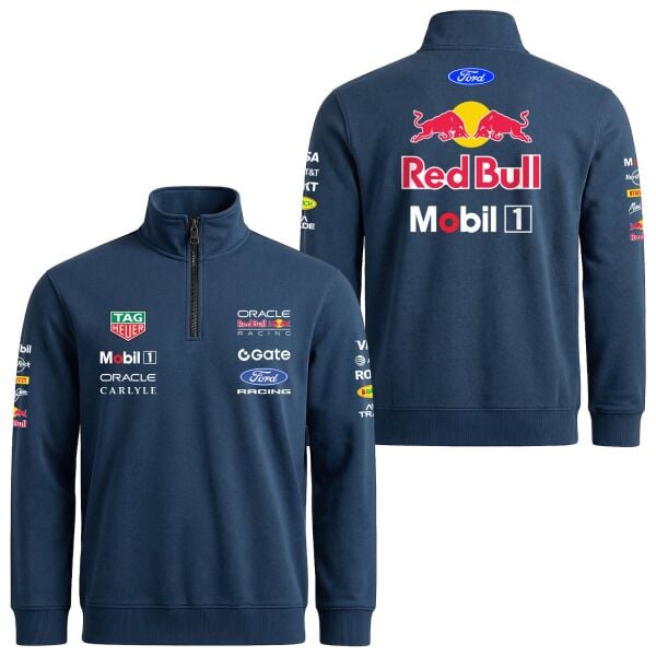 Oracle Red Bull Racing 2026 Teamline Yarım Fermuarlı Sweatshirt L - İndigo Mavisi | OUTLET