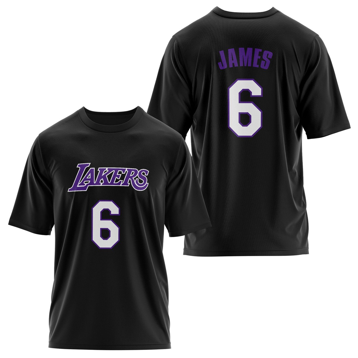 LeBron James 6 Lakers Forma Oversize Tişört XL - Siyah