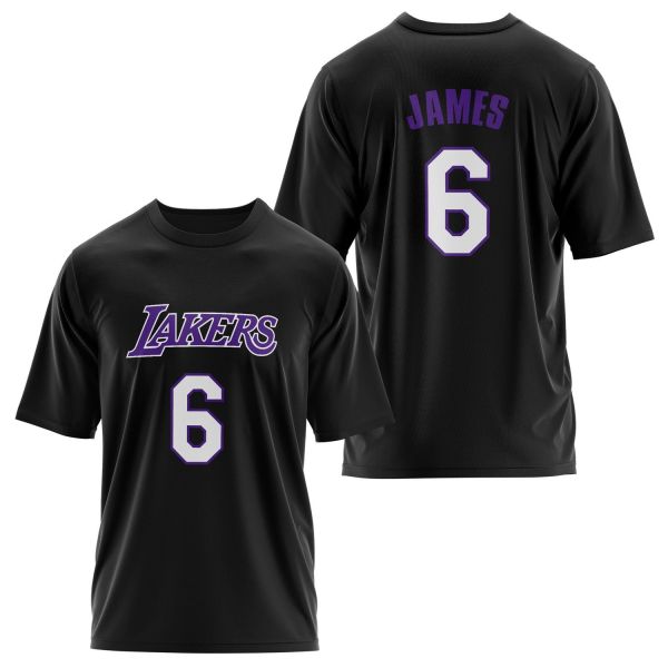LeBron James 6 Lakers Forma Oversize Tişört XL - Siyah