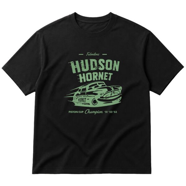 Hudson Hornet Oversize Tişört M - Siyah