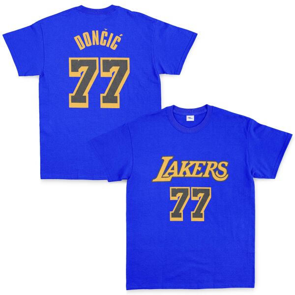 Luka Doncic 77 Lakers Black Tişört S - Mavi