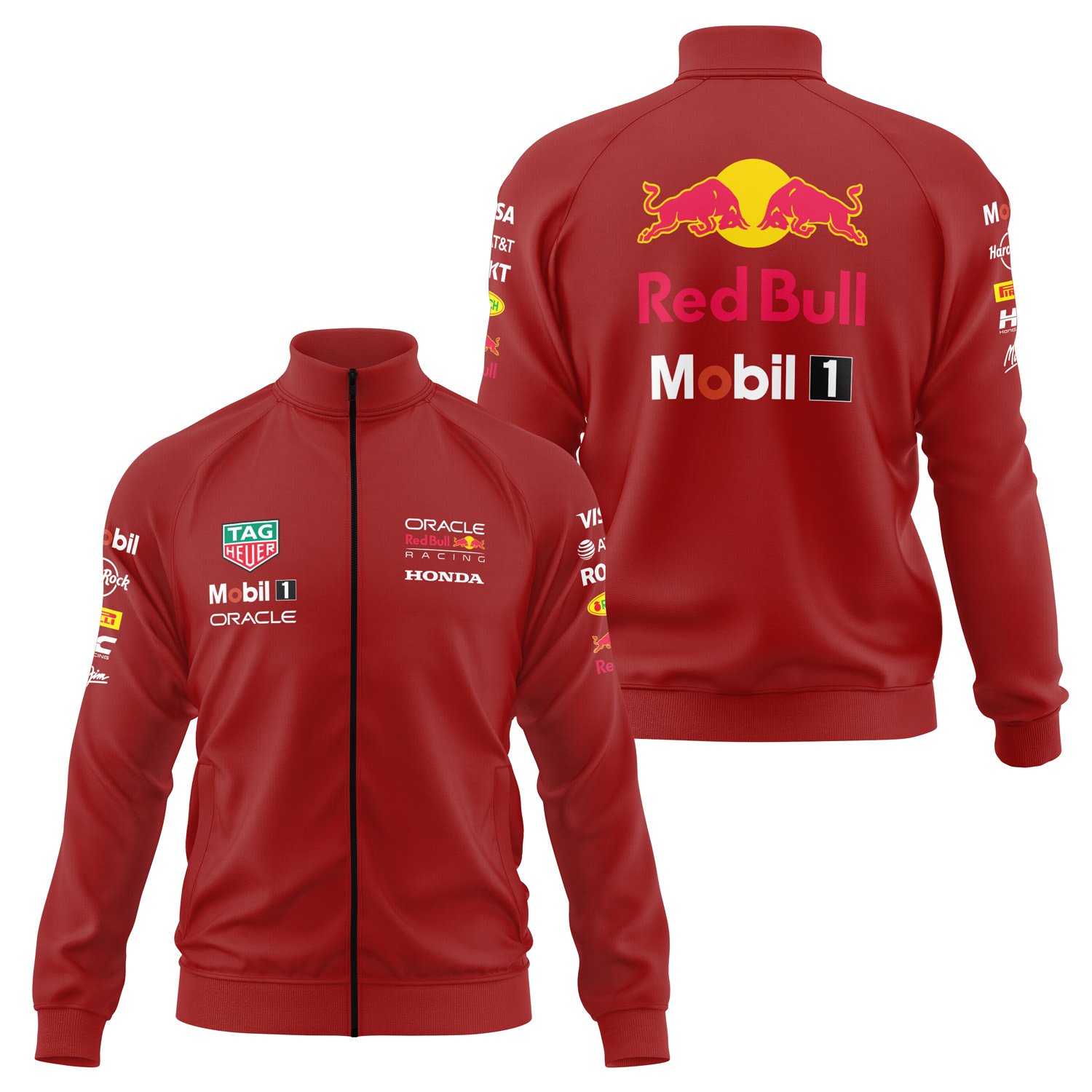Red Bull Racing 25 Basic Fermuarlı Sweatshirt XL - Kırmızı