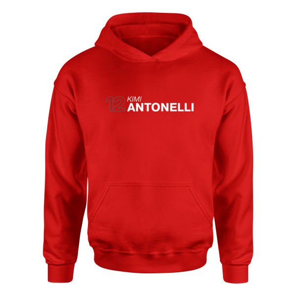 Kimi Antonelli 12 Hoodie L - Kırmızı