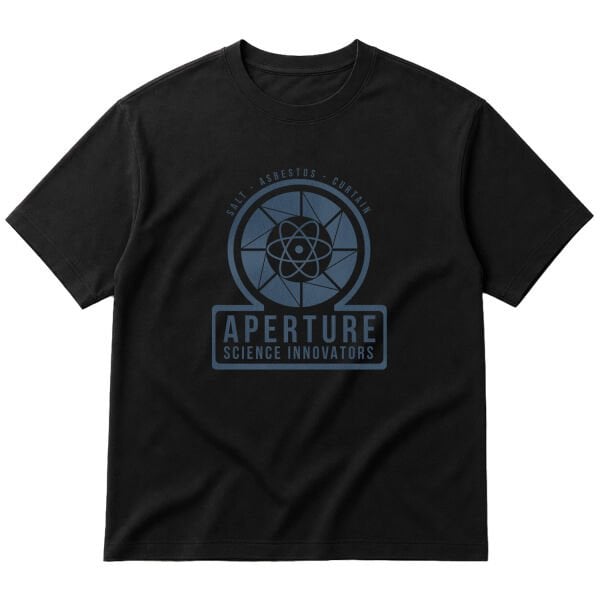 Aperture Labs | Science Innovators Oversize Tişört S - Siyah