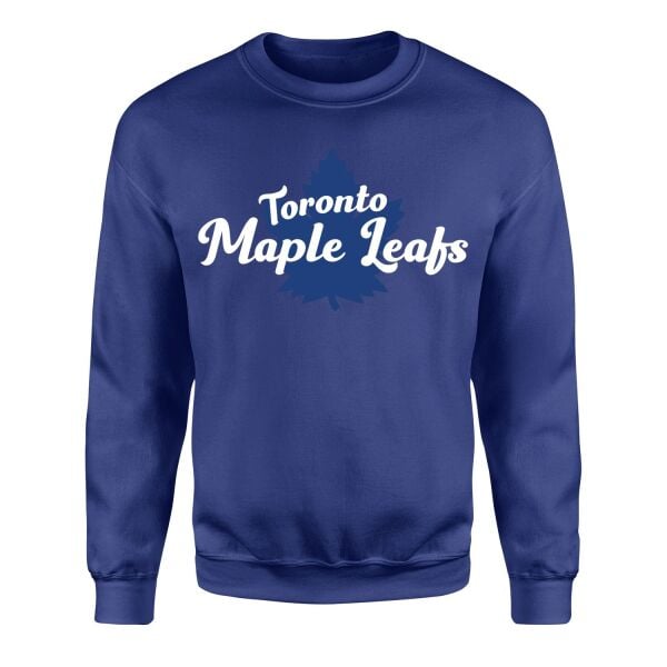 Toronto Maple Leafs Script Sweatshirt L - İndigo Mavisi