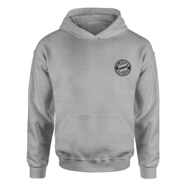 Bayern Münih Rekordmeister Muted Black Hoodie XXL - Gri