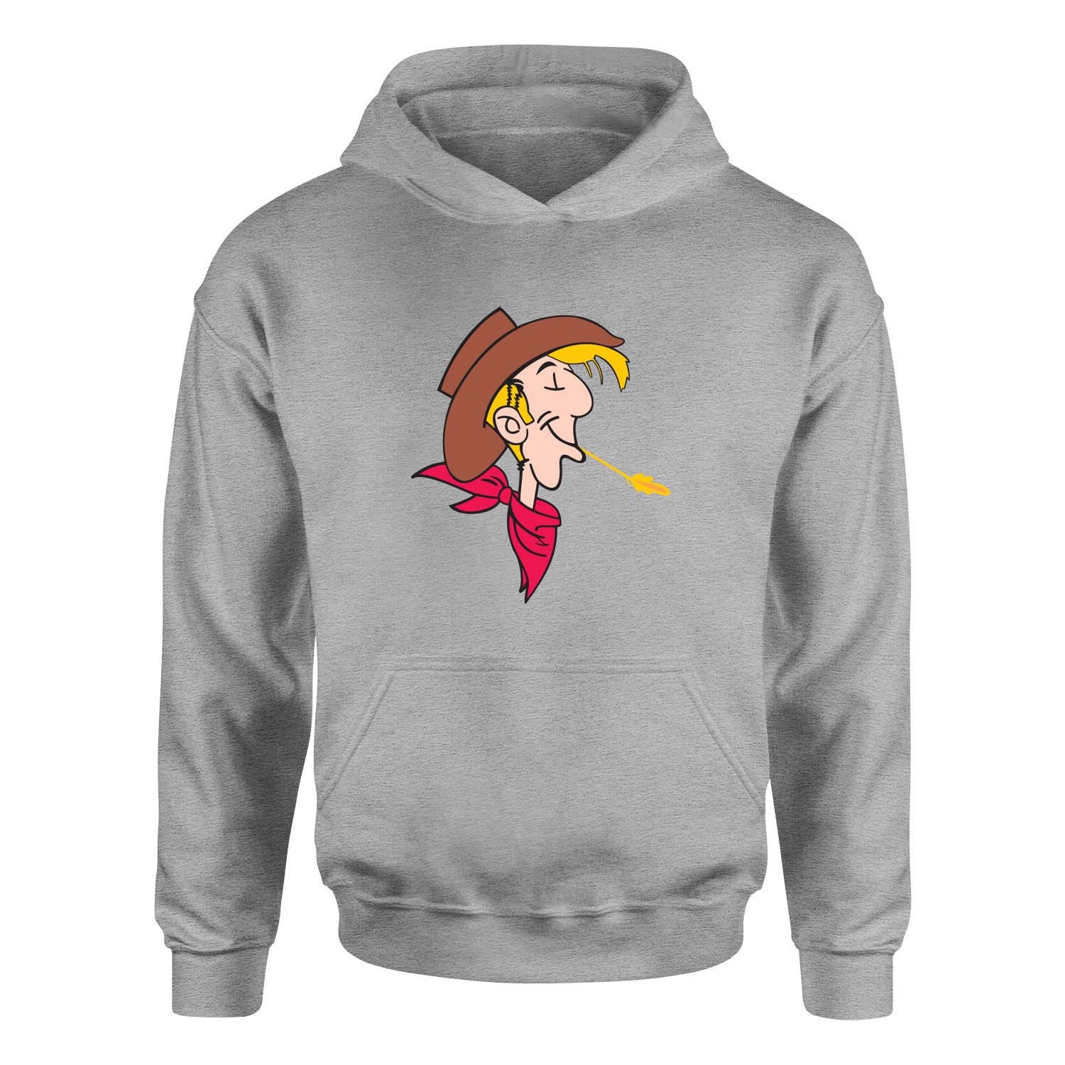 Lucky Luke Hoodie M - Gri