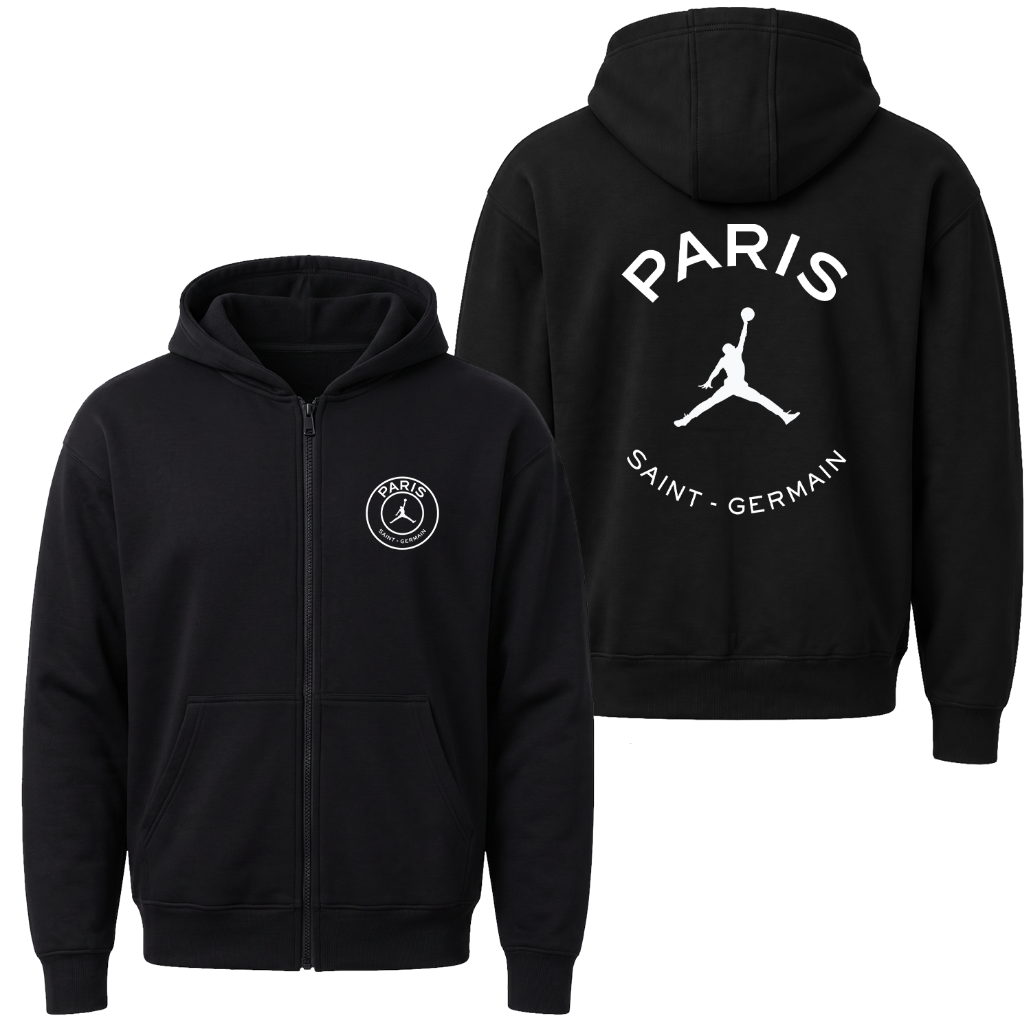 Air Jordan X Paris Saint Germain Fermuarlı Kapüşonlu Sweatshirt