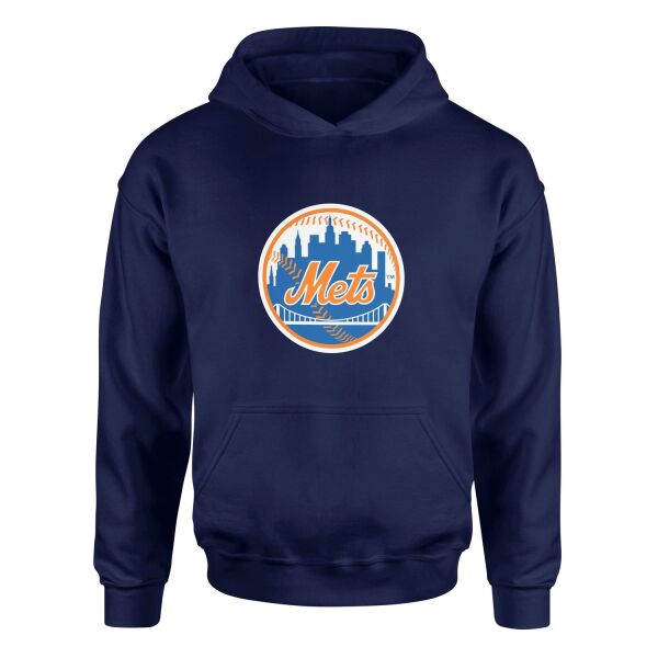 New York METS Baseball Hoodie S - İndigo Mavisi