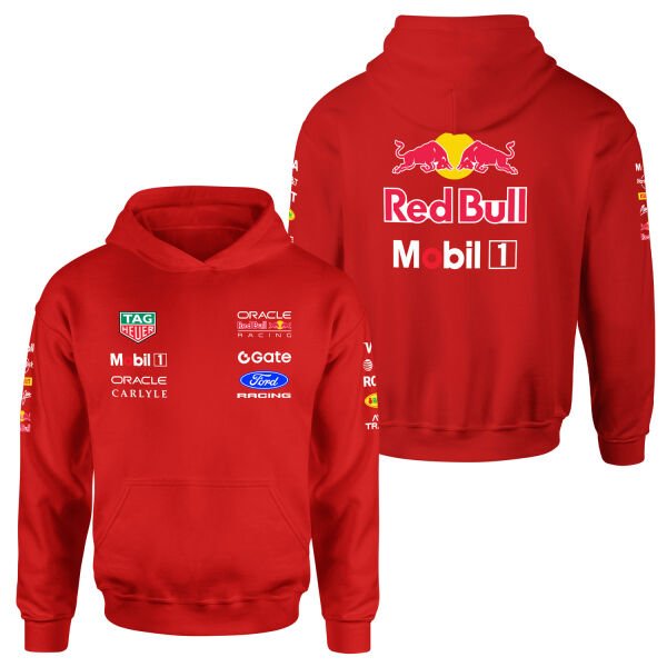 Oracle Red Bull Racing 2026 Teamline Hoodie XL - Kırmızı