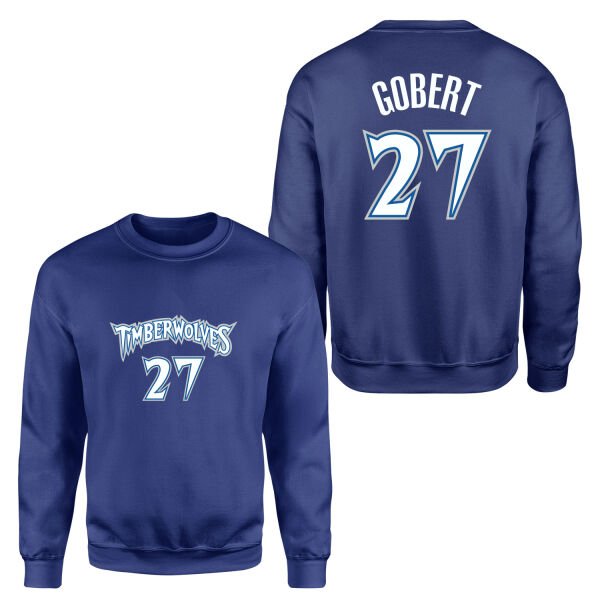 Rudy Gobert Minnesota 27 Forma Sweatshirt XL - İndigo Mavisi