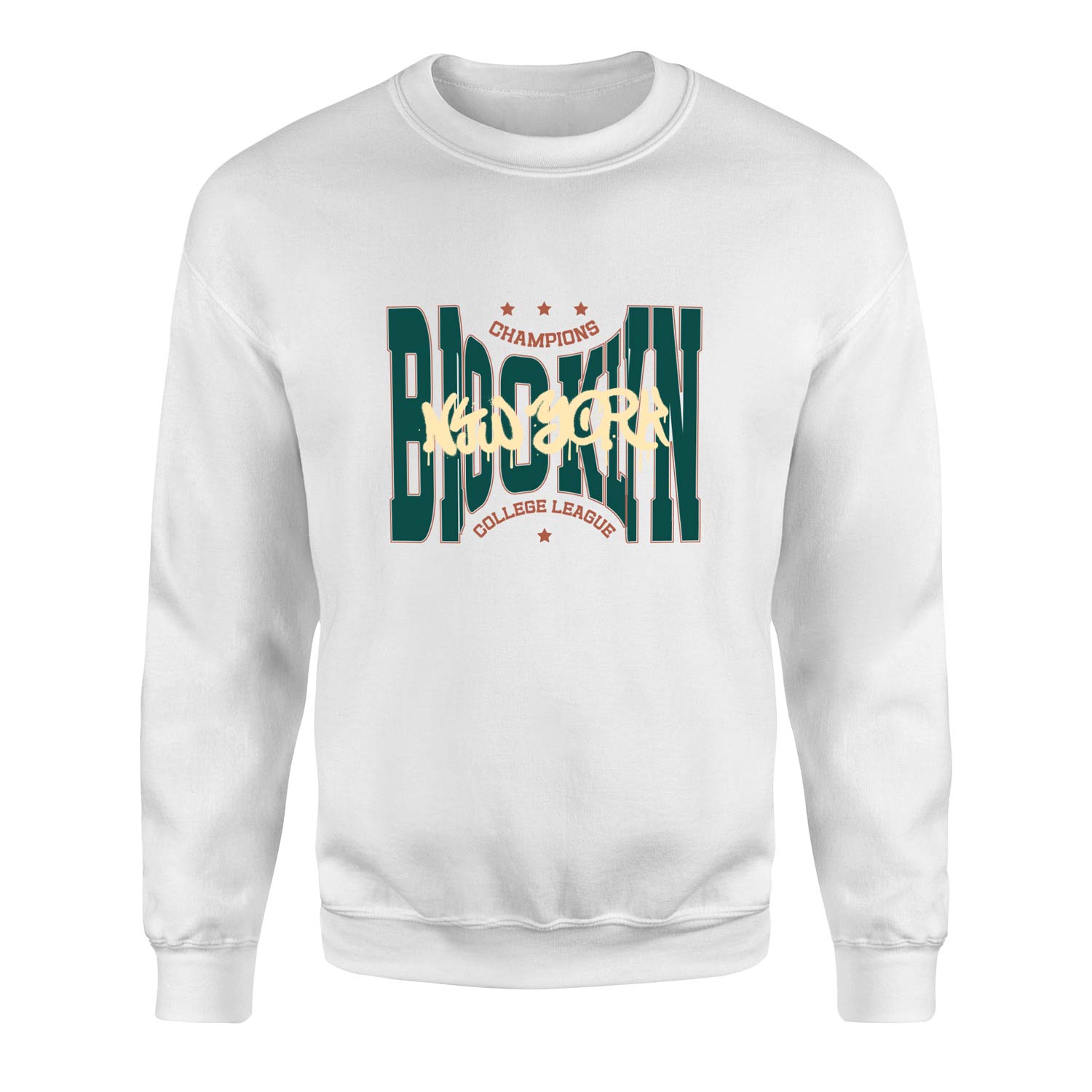 Brooklyn Bulged CCL Sweatshirt M - Beyaz