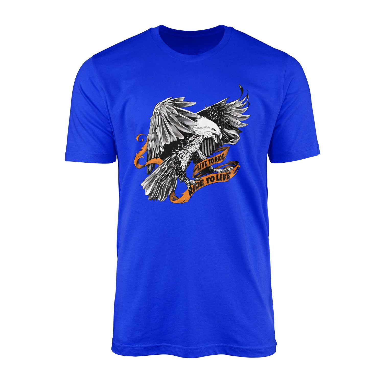 Live to Ride, Ride to Live Tişört S - Mavi