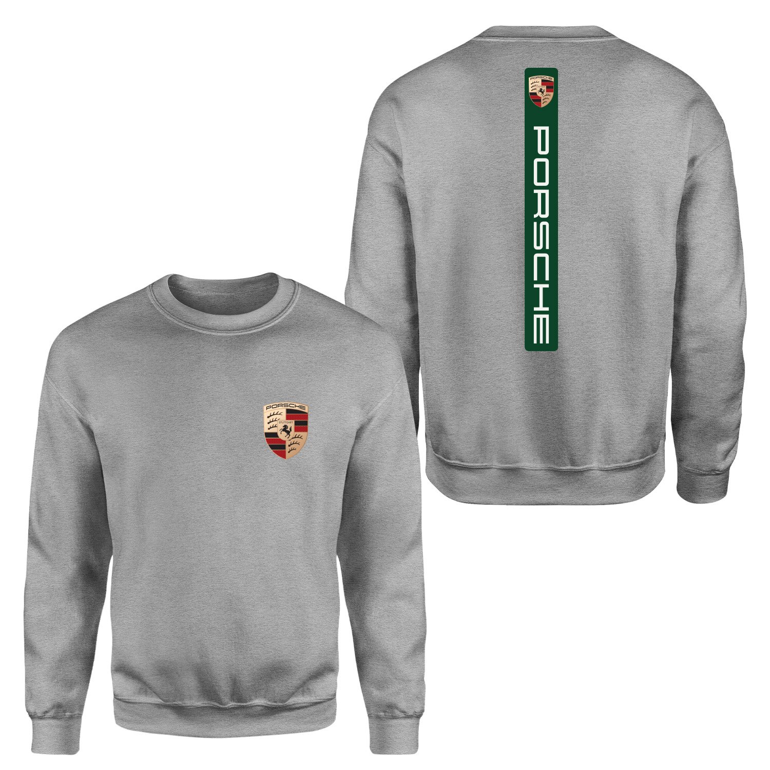 Porsche V Graphic Irish Green Sweatshirt XL - Gri