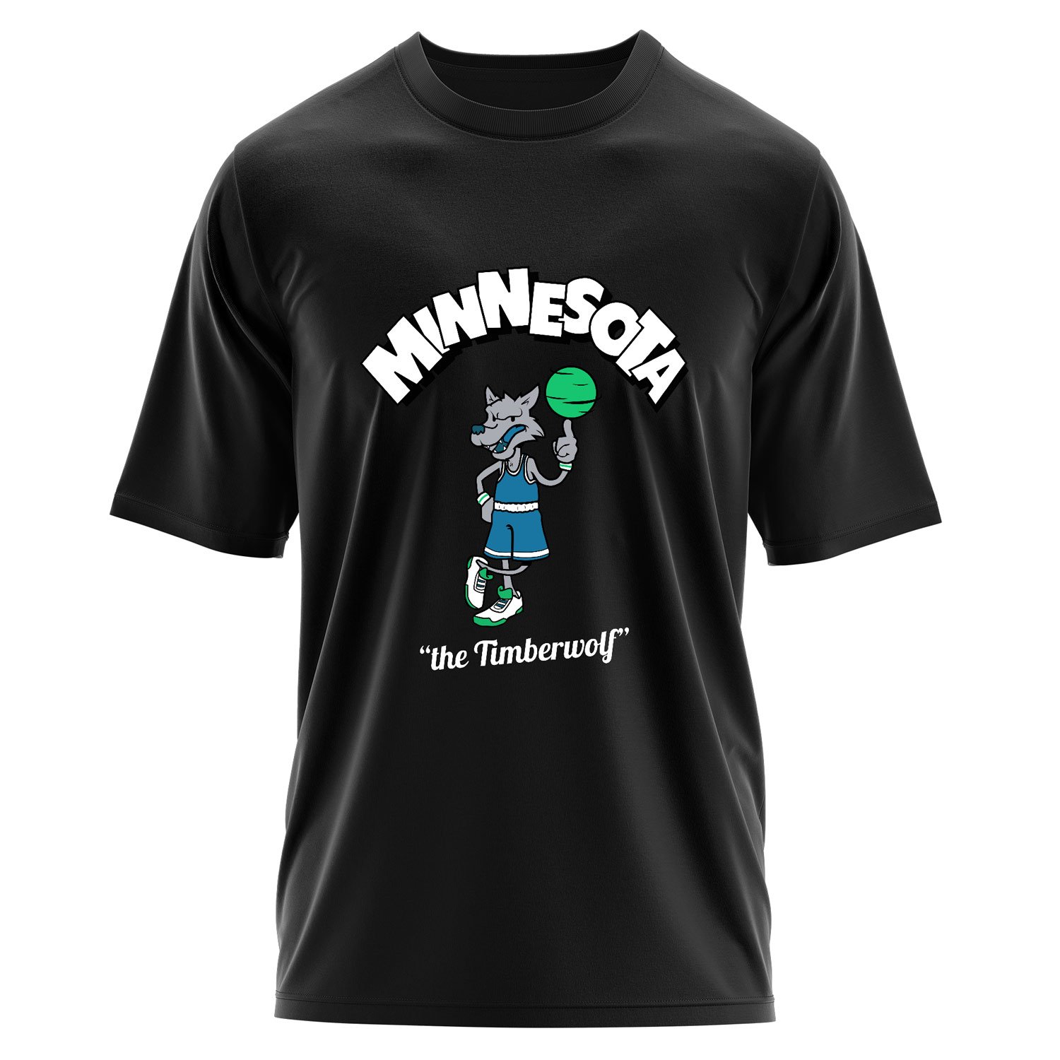 Wolves Cartoon Oversize Tişört