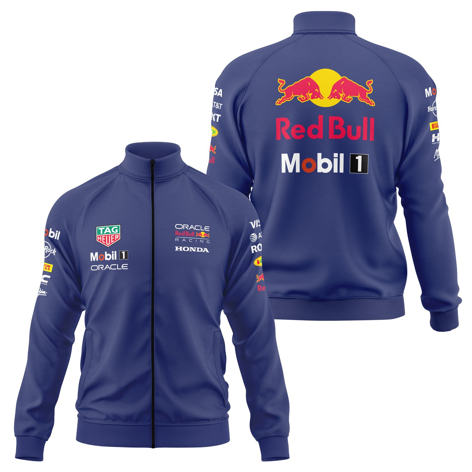 Red Bull Racing 25 Basic Fermuarlı Sweatshirt XL - İndigo Mavisi