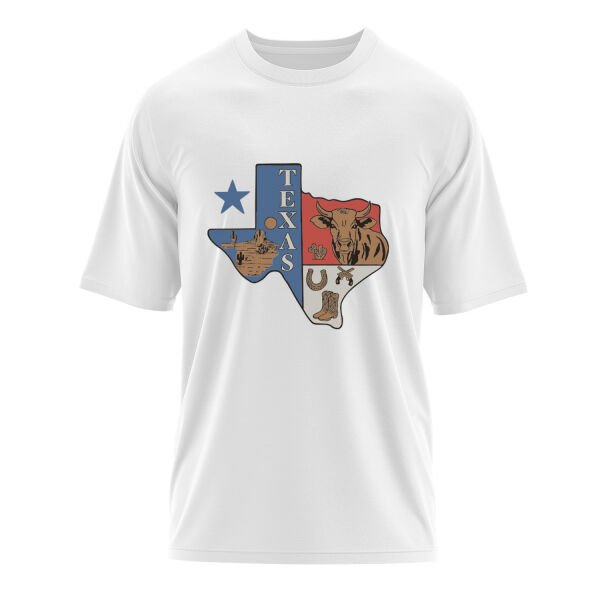 Texas USA Oversize Tişört S - Beyaz