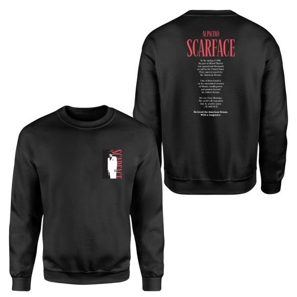 Scarface Al Pacino Sweatshirt L - Siyah