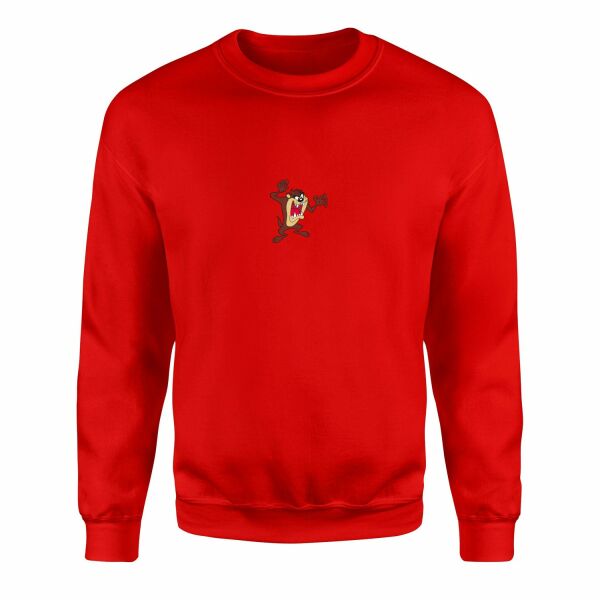 Tazmanya Canavarı Sweatshirt L - Kırmızı