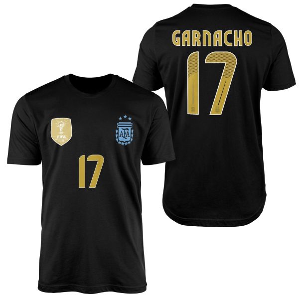 Alejandro Garnacho | Arjantin Copa America 2024 Forma Tişört XL - Siyah