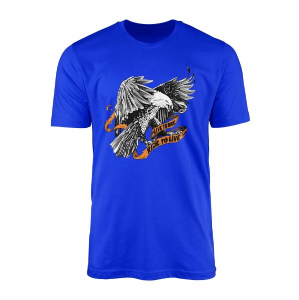 Live to Ride, Ride to Live Tişört XL - Mavi
