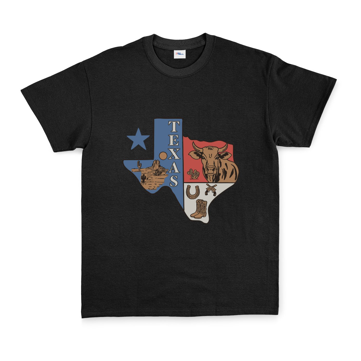 Texas USA Tişört M - Siyah