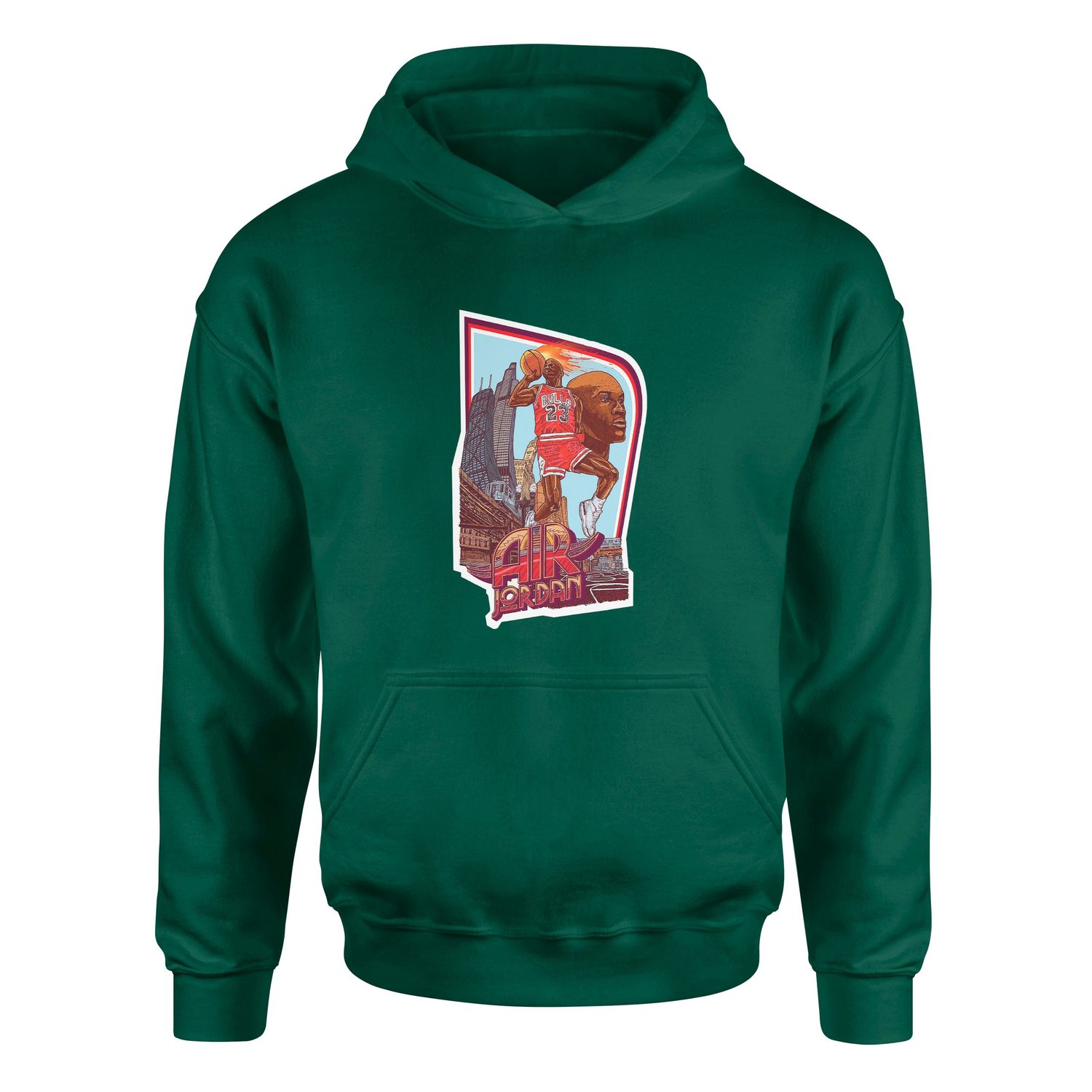 Air Jordan Print Hoodie M - Nefti Yeşili