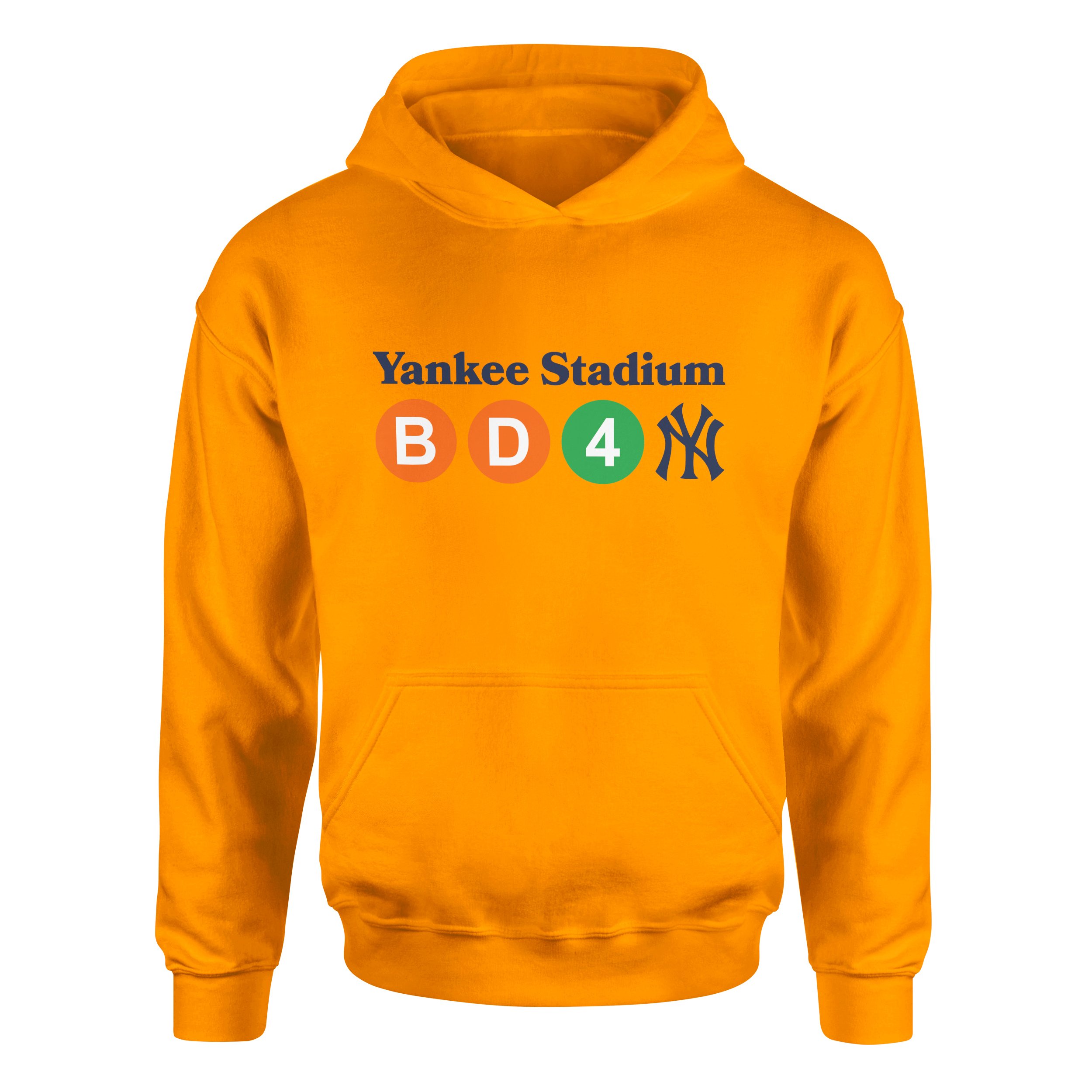 NYC 161 St- Yankee Stadium Subway Station  Hoodie L - Turuncu
