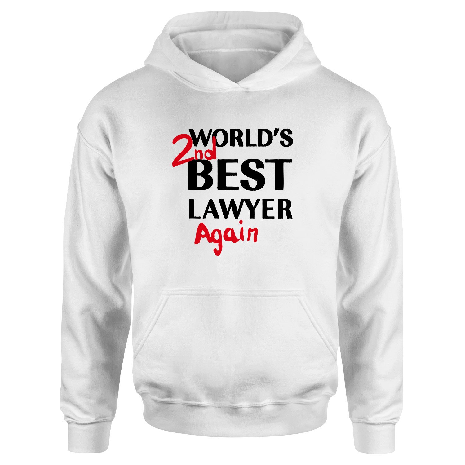 World’s 2nd Best Lawyer Again Hoodie XL - Beyaz